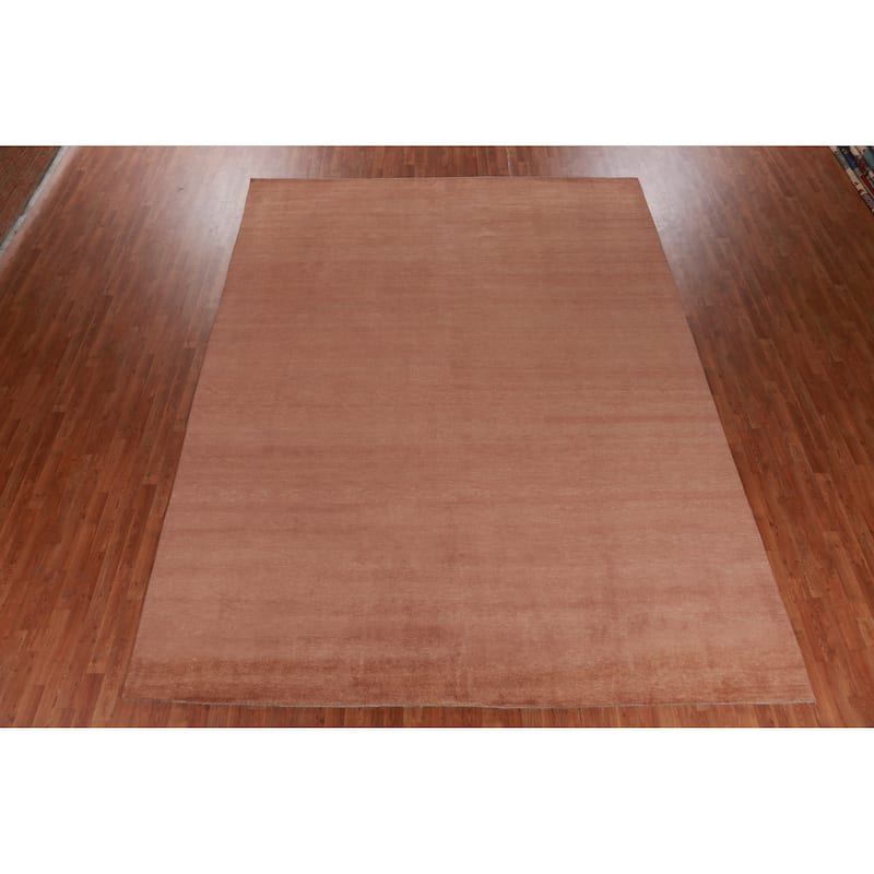 Terracotta Gabbeh Persian Area Rug Hand-Knotted Wool Carpet - 9'11" x 12'9"