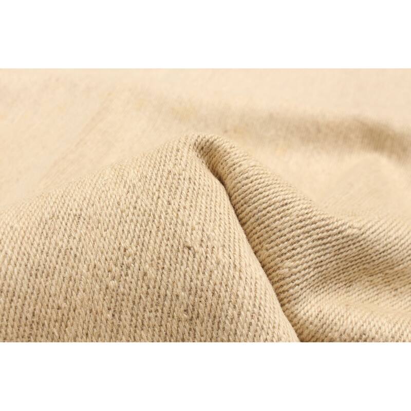 ECARPETGALLERY Flat-Weave Kashkuli Cream Wool Tapestry Kilim - 5'0 x 6'7