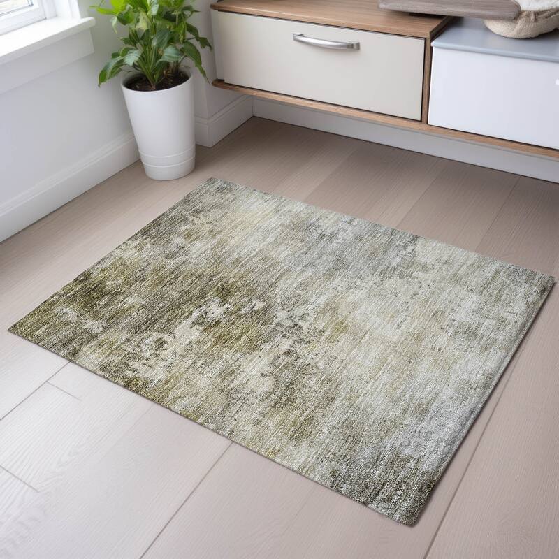 Premium Washable Super Soft Casual Contemporary Mayfield Rug - Wheat - 1'8" x 2'6"