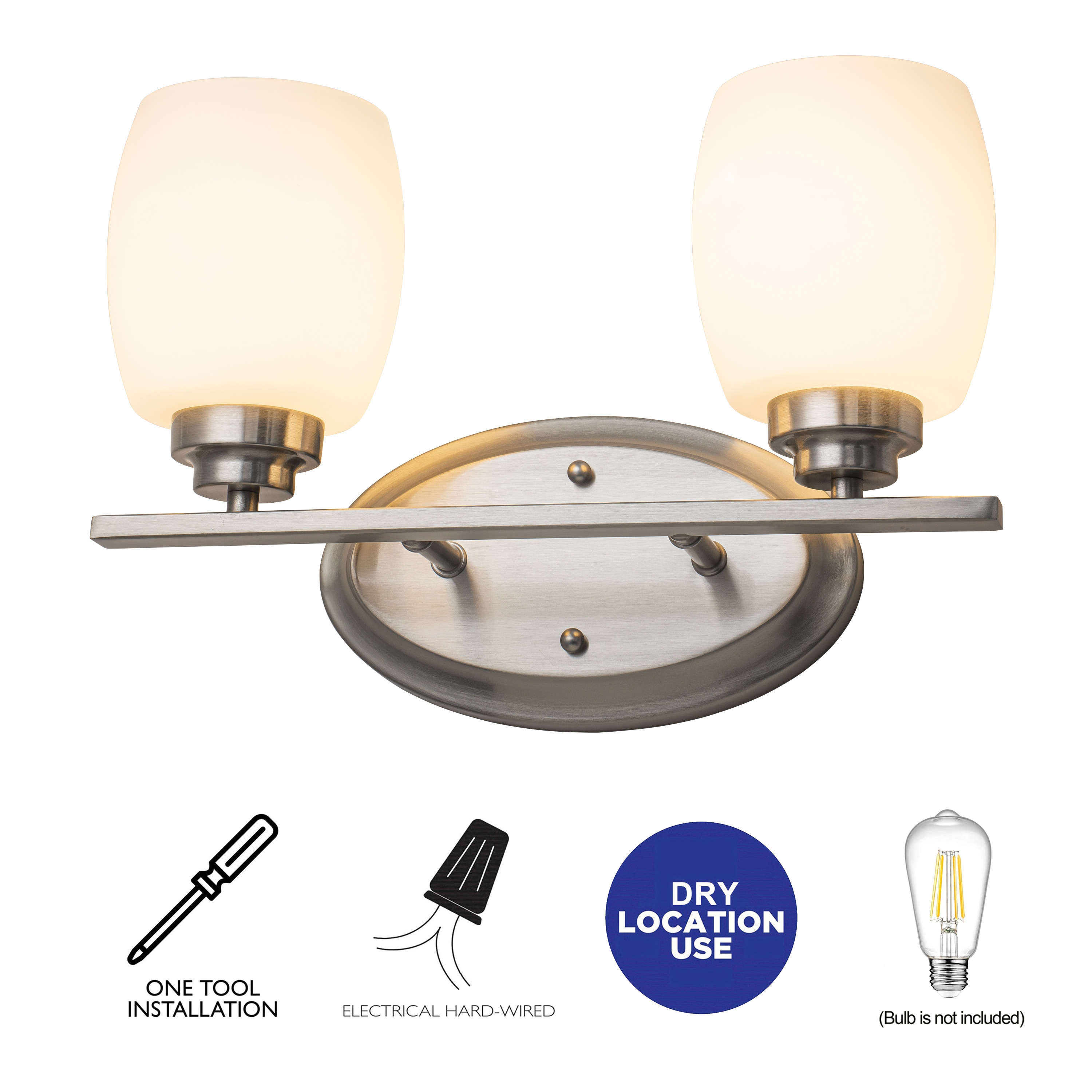 C Cattleya Vanity Light Indoor Wall Sconce Light with White Opal Glass