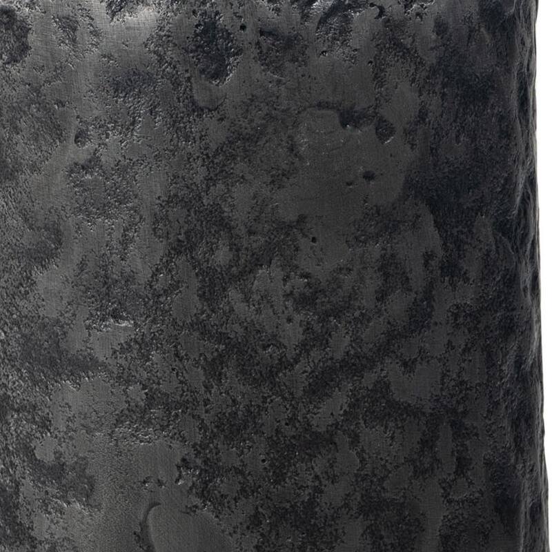 14" Gray Hammered Cylinder Aluminum Table Vase - 7