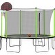 preview thumbnail 19 of 18, 12Ft Trampoline with Basketball Hoop Inflator and Ladder, Kids Family Recreational Trampoline for Backyard