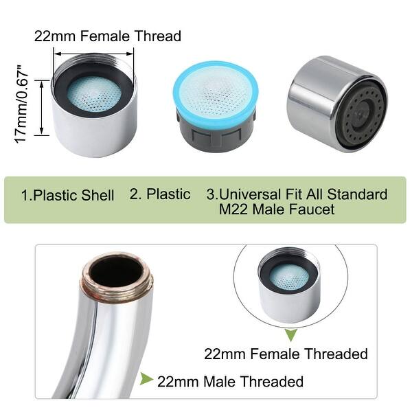 Shop 6pcs M22 Faucet Aerator Insert Faucet Replacement Water Filter Accessory Blue M22 6pcs On Sale Overstock 29581840