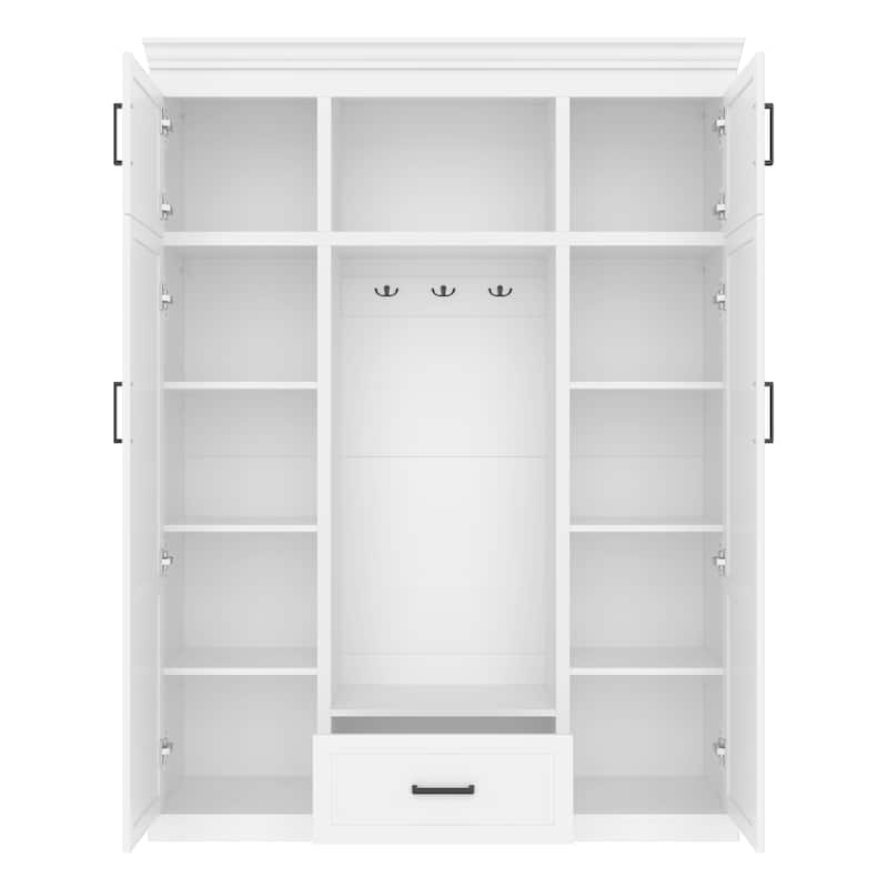 85.2"H Hall Tree with Bench and 3 Hooks