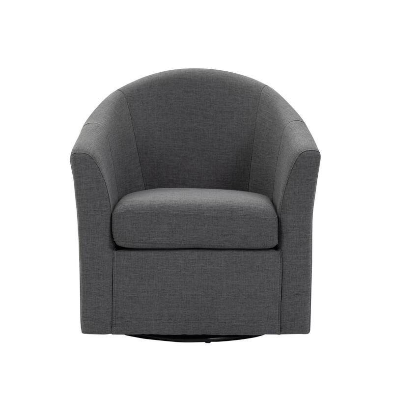 Swivel Accent Chair with Metal Base - 30.7"W x 29.9"H x 27.5"D
