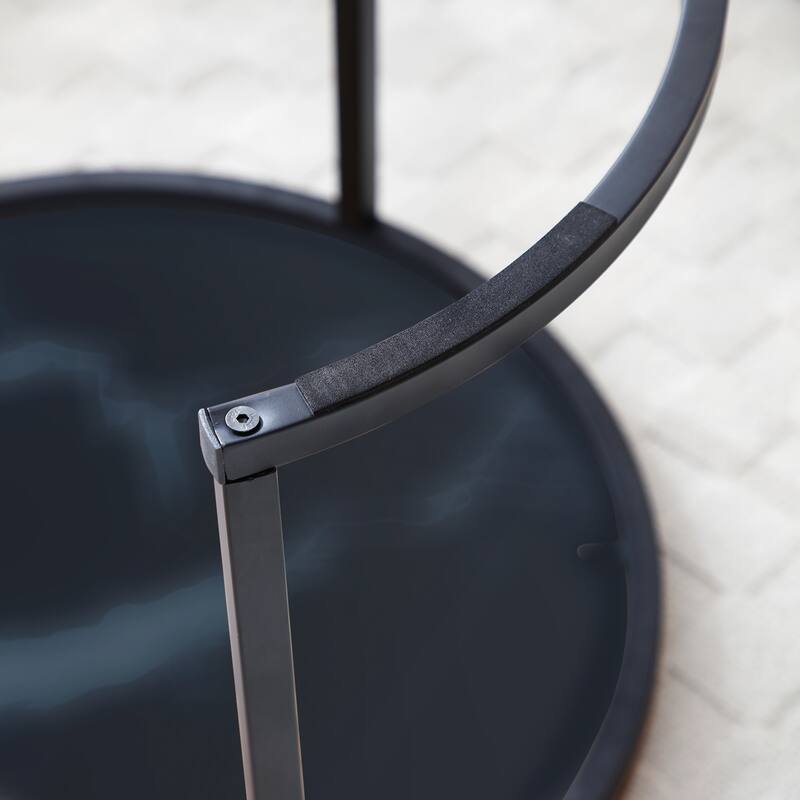 Set 2 Nesting Coffee Tables with Black Top and Frame
