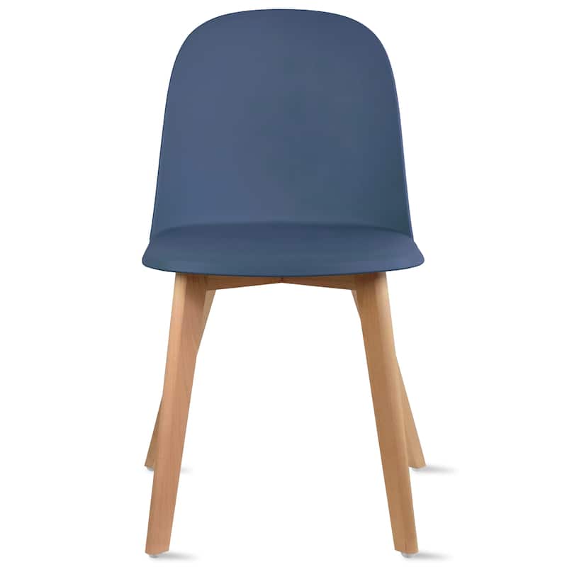 Set of 2 Modern Plastic Side Chairs with Wire Chrome Legs Ergonomic Dining Chairs for Kitchen, Dining Room, Office & Living Room