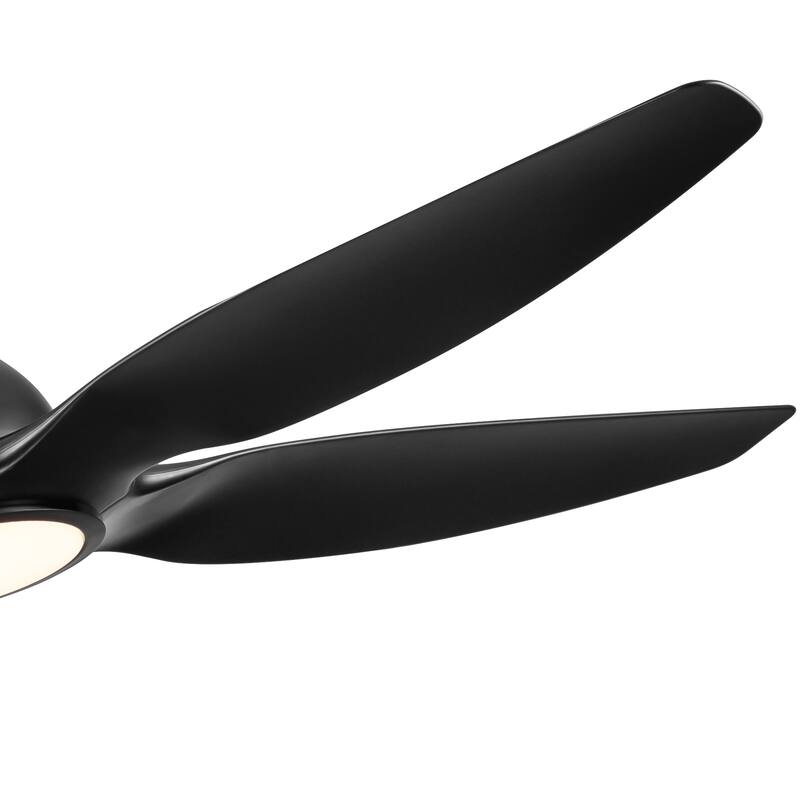 60 in.Matte White Indoor Ceiling Fan with Light, DC Motor and Remote Control