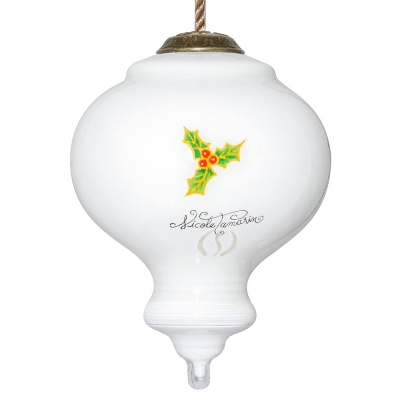 Inner Beauty Just Married Hand Painted Glass Ornament - N/A
