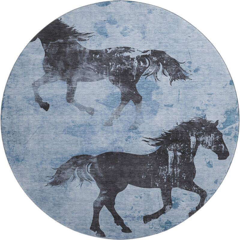 Premium Washable Super Two Horses Mayfield Rug