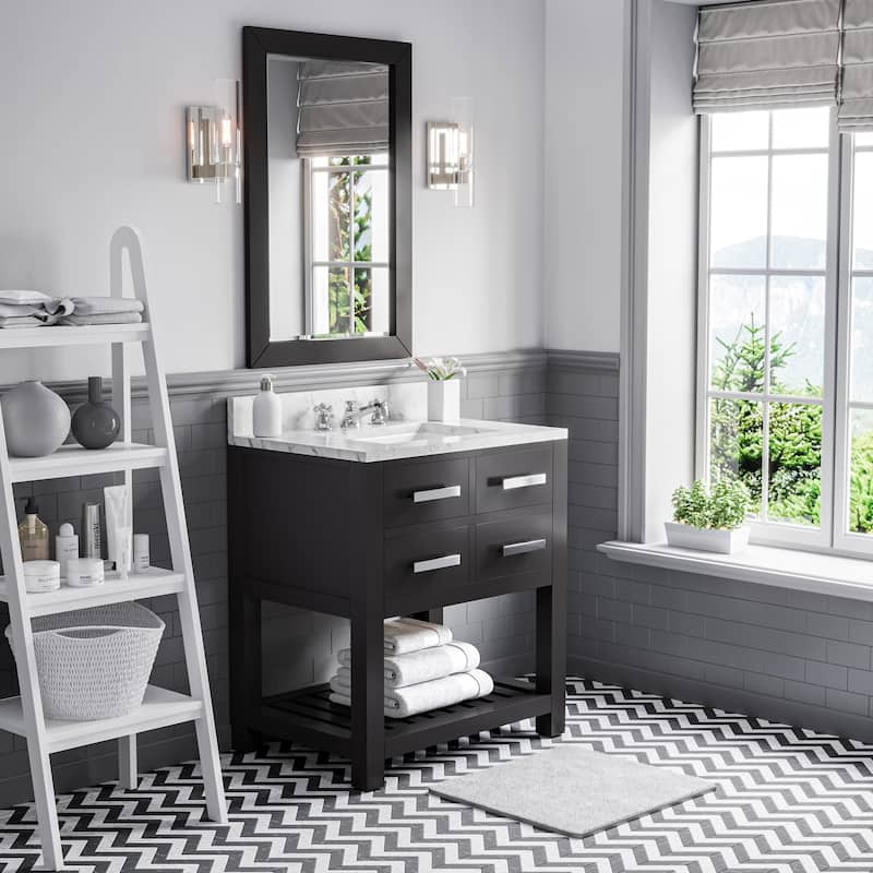 Water Creation Madalyn 30-inch Espresso Single Sink Bathroom Vanity