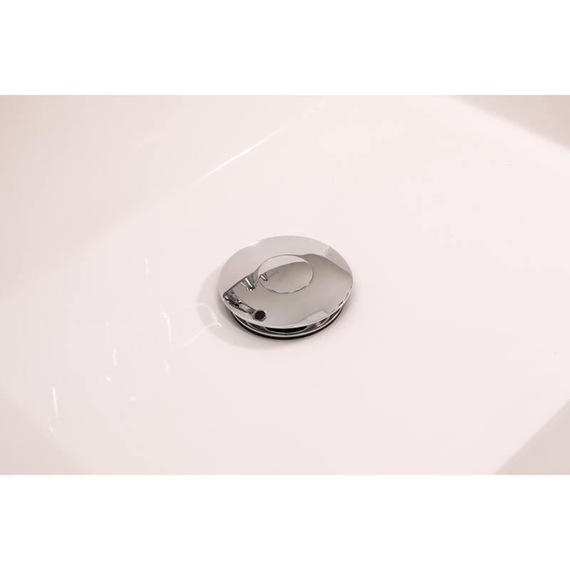 Keeney Push Button Bathroom Sink Drain with Overflow - N/A