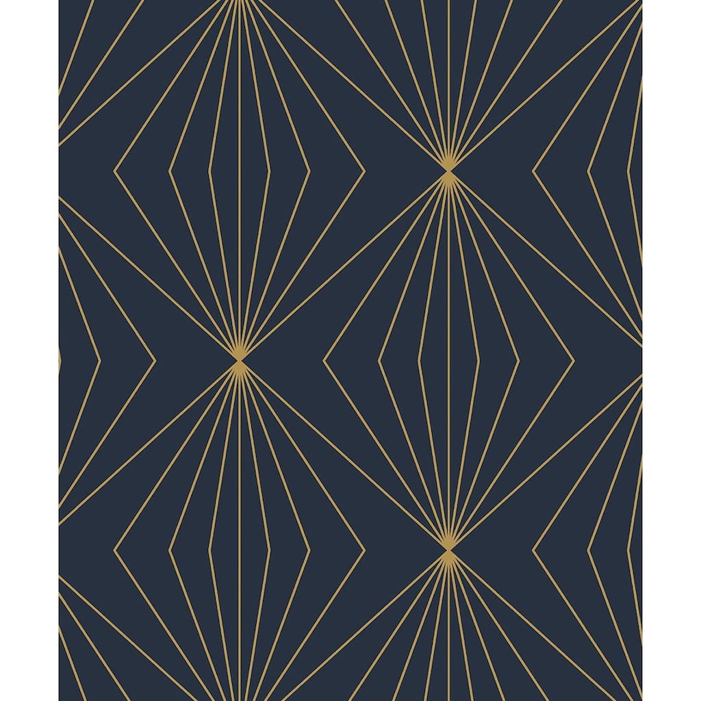 Seabrook Designs Gem Geometric Prepasted Wallpaper - 20.9 in W x 33 ft. L