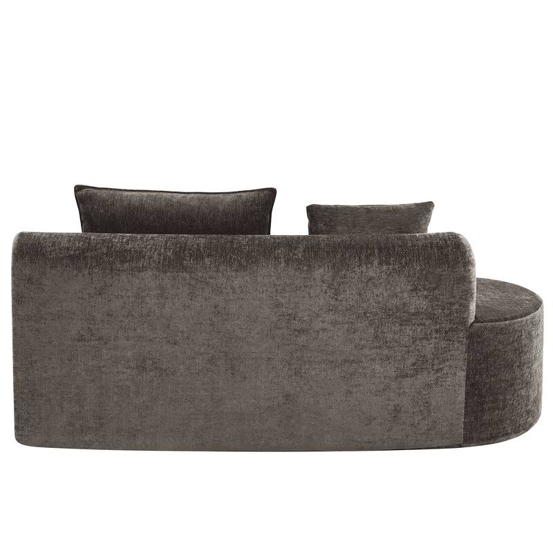 Christopher Knight Home - Curved Modular 138.6" Upholstered Sectional Sofa