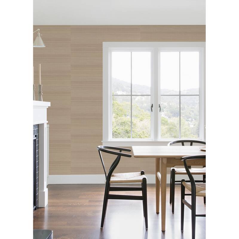 A-Street Prints Ling Mauve Sisal Grasscloth Wallpaper