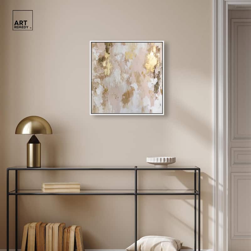 Golden Glimmer Gesture I Canvas by Art Remedy