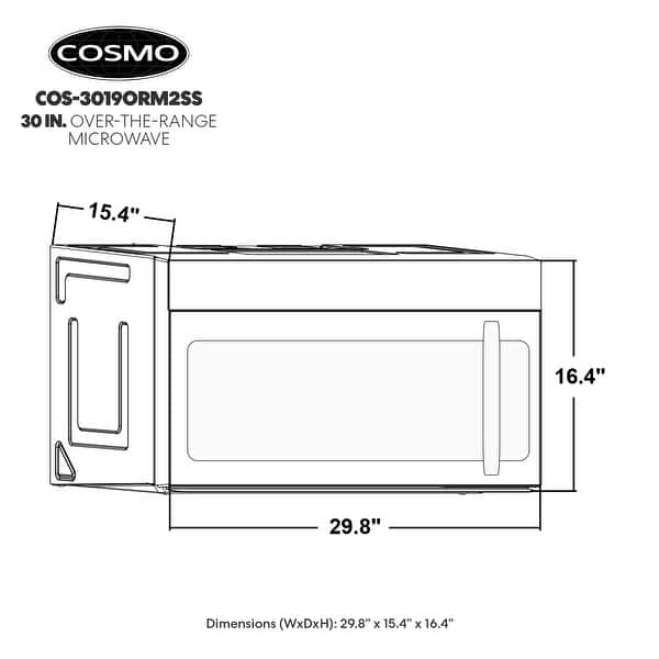 30 in. Over the Range Microwave Oven with Vent Fan