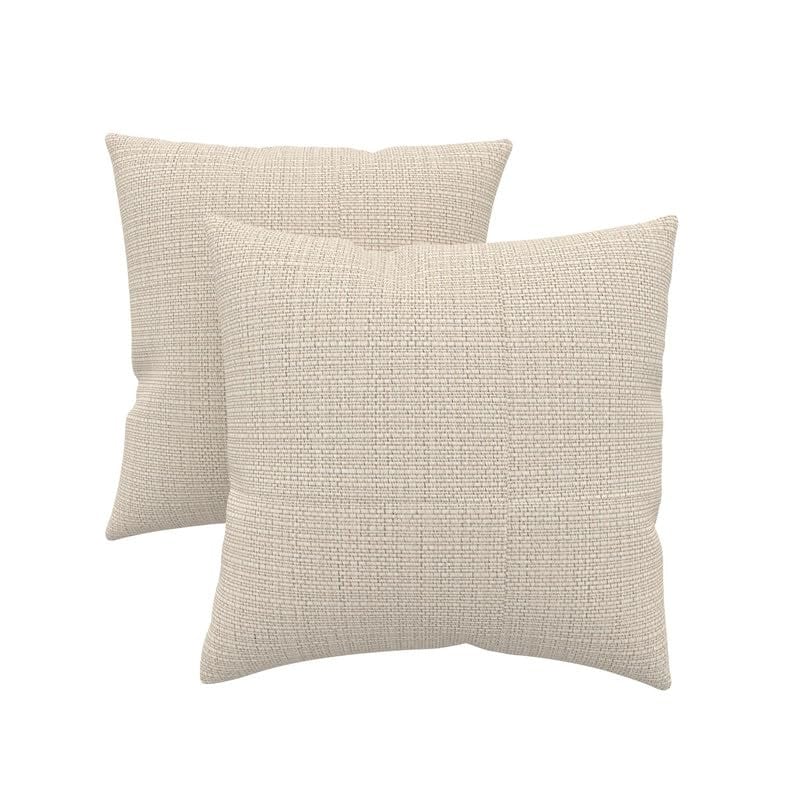 Covers & All Sunbrella Indoor/Outdoor Square Throw Pillows Inserts with Covers, Set of 2 (16x16)