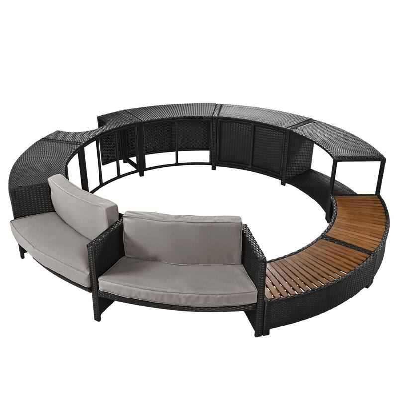 Spa Surround Spa Frame Patio Rattan Sofa Set