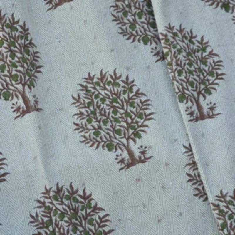 Fabdivine Anar Handcrafted Cotton Blanket - Double-Sided Block Print, Artisan Home Textile, Retro Cozy Sofa & Bed Throw, 90"x54"