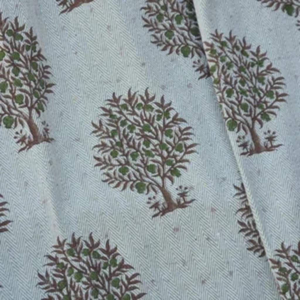 Fabdivine Anar Handcrafted Cotton Blanket - Double-Sided Block Print, Artisan Home Textile, Retro Cozy Sofa & Bed Throw, 90"x54"