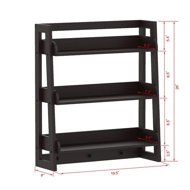 UTEX 3 Tier Bathroom Shelf Wall Mounted with Towel Hooks, Bathroom Organizer Shelf Over The Toilet
