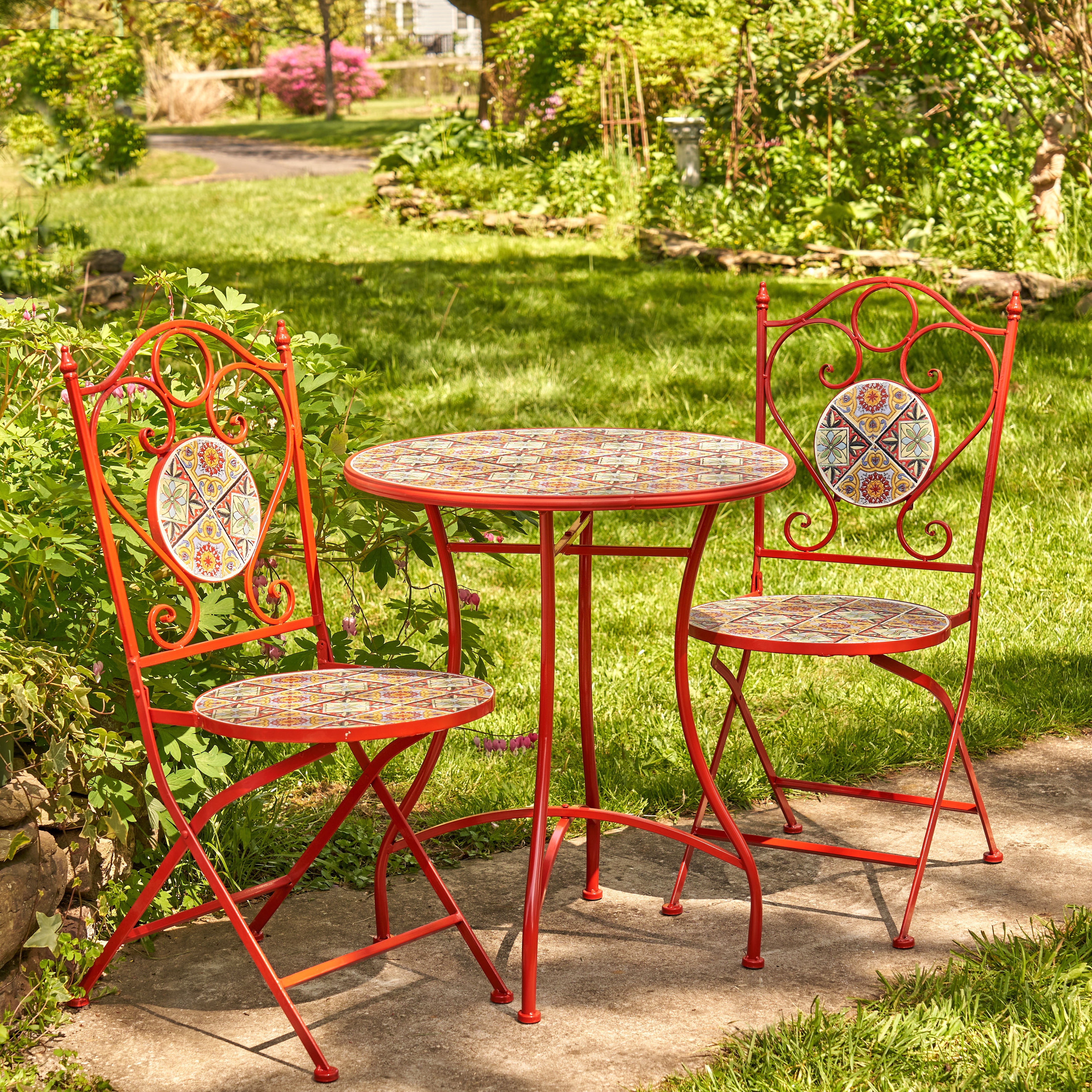 Mosaic garden sale furniture set