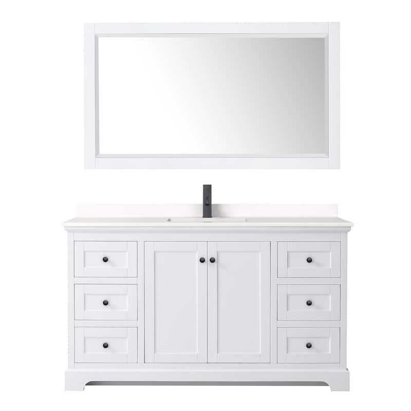 Wyndham Collection WCV232360S-QTZ-UNSM58 Avery 60" Free Standing