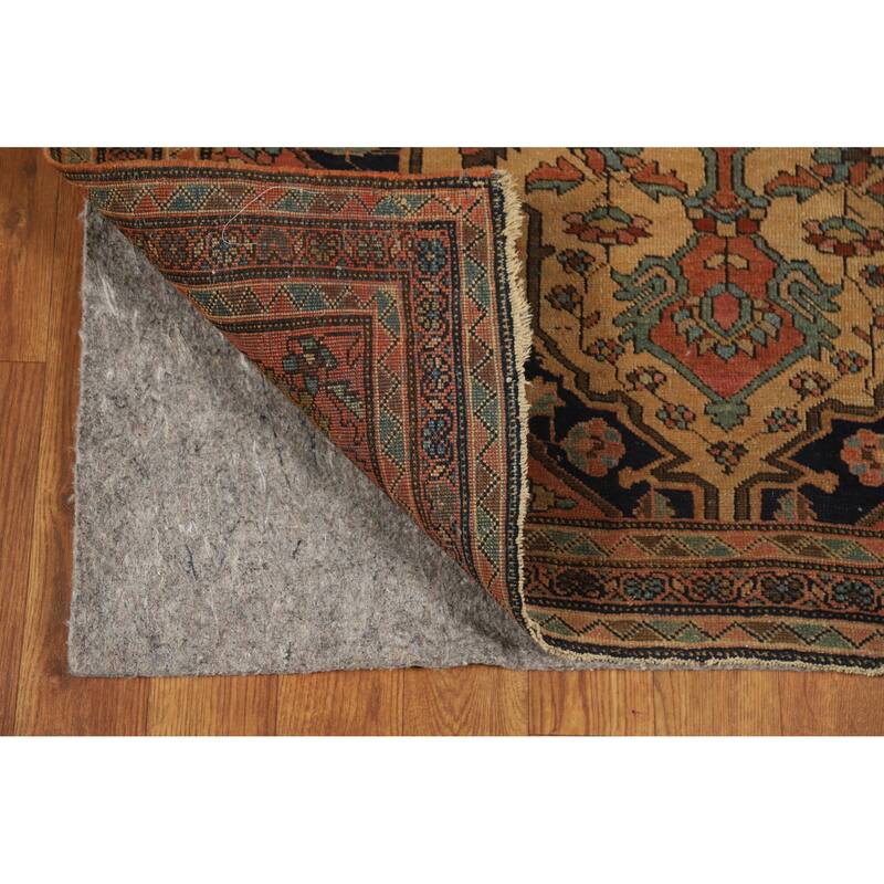 Pre-1900 Vegetable Dye Sarouk Farahan Antique Persian Wool Carpet - 3'4" x 4'11"