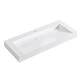 preview thumbnail 13 of 32, Vera Rectangular White Composite Stone Console Bathroom Vanity Sink 47.4"L x 19.7"W - White Granite Stone