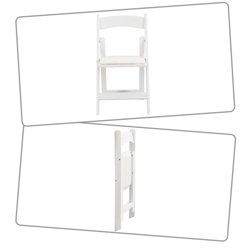 Modern simple style foldable dining chair set with upholstered cushions