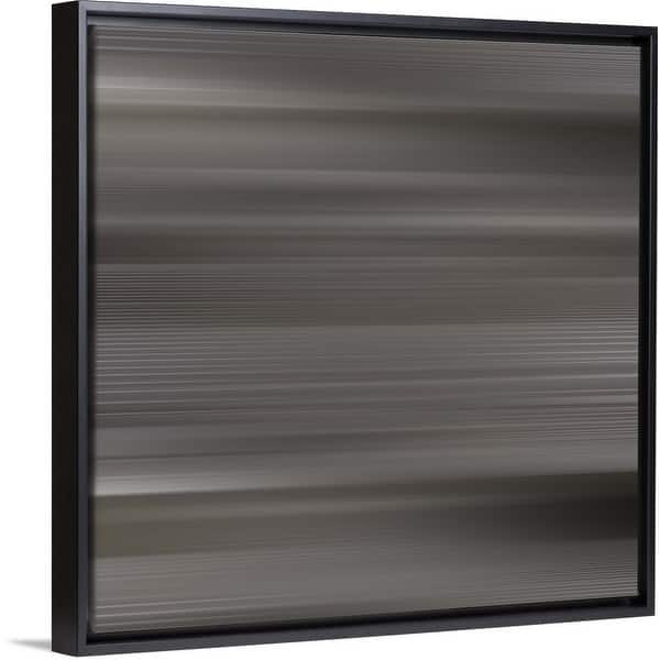 Shop Abstract Grayscale Lines Iii Black Float Frame Canvas Art
