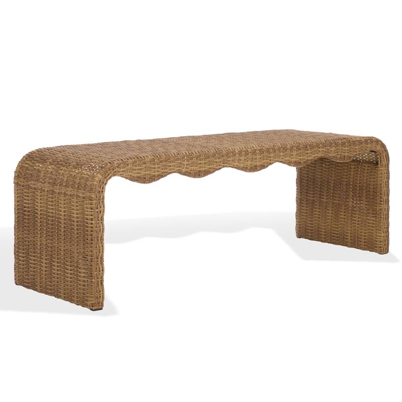 SAFAVIEH Couture Lynsee Wicker Bench - 60"W x 20"D x 20"H