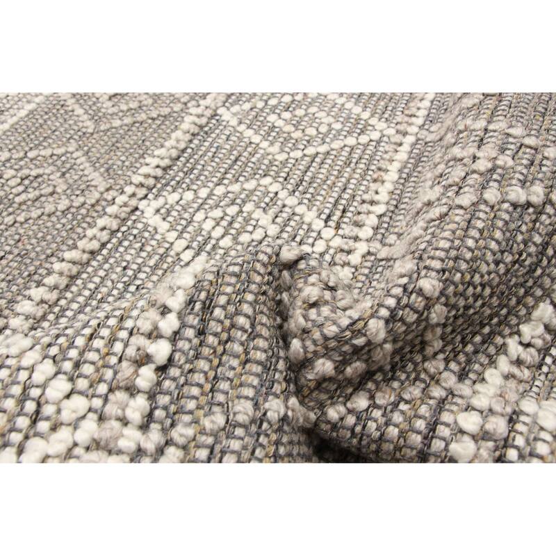 ECARPETGALLERY Braid weave Sienna Brown Wool Rug - 5'2 x 8'8