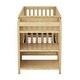 preview thumbnail 6 of 7, Natural Convertible Wooden Platform Bed with Changing Table
