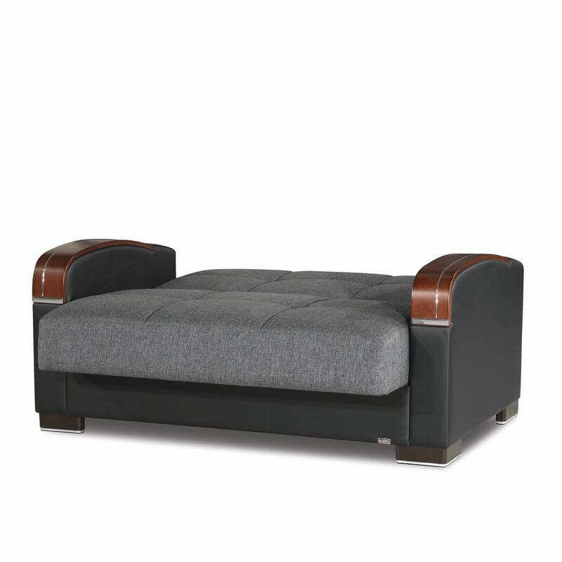 Collection Upholstered Convertible Loveseat With Storage