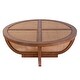 preview thumbnail 2 of 6, Bali Breeze 42 in. Round Wood and Mesh Woven Coffee Table