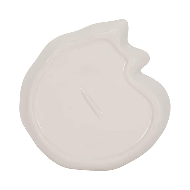 Sagebrook Home Dog and Cat Trinket Tray With Gold Detail, White/Black