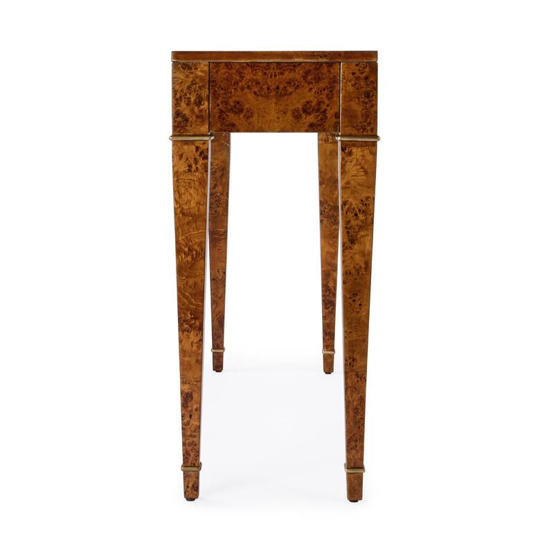 Kai 2 Drawer 46" Burl Wood Console Table