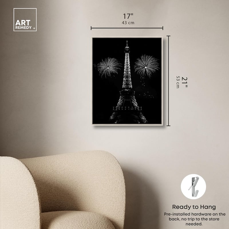 Fireworks Over Paris Canvas by Art Remedy