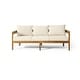 preview thumbnail 2 of 8, Brooklyn Outdoor Acacia Wood 3-Seater Sofa with Water-Resistant Cushions by Christopher Knight Home