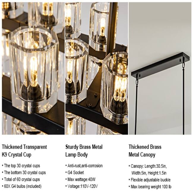 KAYLA Wagon Wheel Chandelier With Crystal Shade
