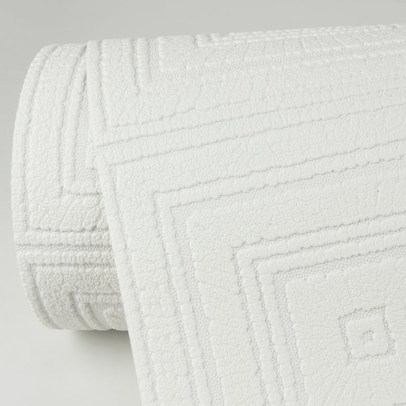 Brewster Wright White Tin Paintable Wallpaper - 396in x 20.9in x 0.025in