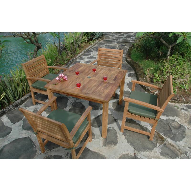 Outdoor Dining Set 5 Piece Patio Furniture Table Chairs Modern Design