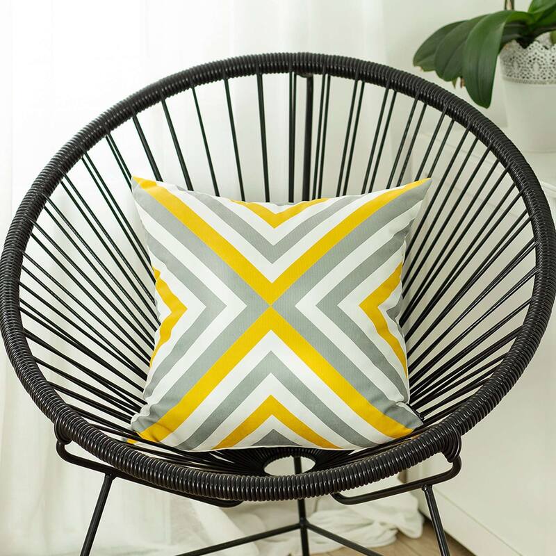Yellow and Gray Triangle Geometric Throw Pillow Bed Bath & Beyond