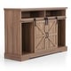 preview thumbnail 9 of 32, MAISON ARTS 52-Inch Farmhouse Sliding Barn Door TV Stand Sideboard Buffet Storage Cabinet