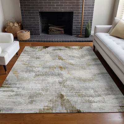 Premium Washable Super Soft Modern Brushstrokes V Mayfield Rug