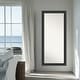 preview thumbnail 8 of 12, Sloped Non-Beveled Framed Full-Length Floor Leaner Mirror