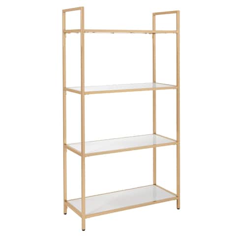 Silver Orchid Arbuckle Glossy White Bookshelf