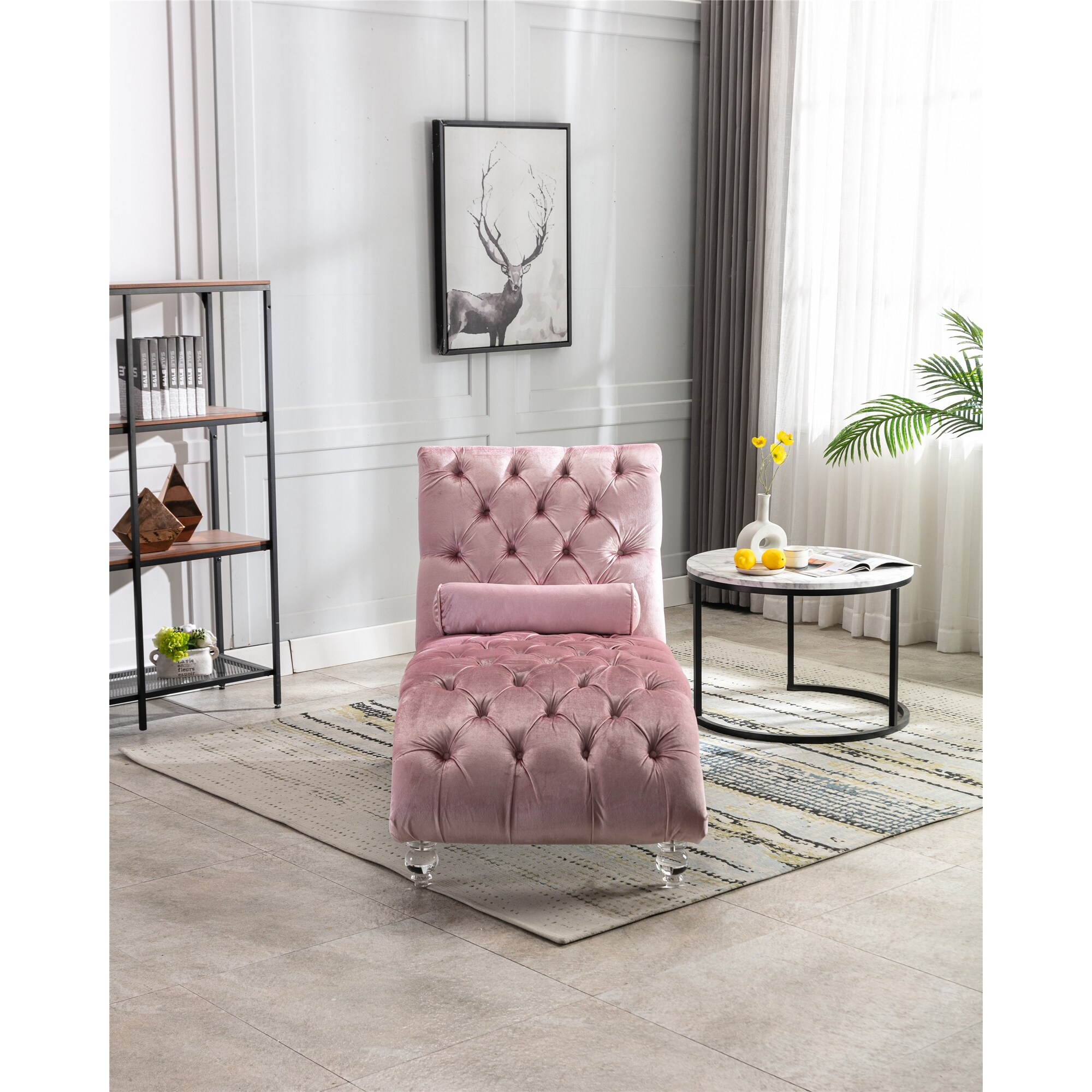 Velvet Single Sofa Leisure Chaise Lounge Chair Upholstered